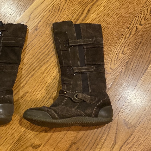 Geox beautiful brown suede boots size unzip size 2 - Picture 7 of 8